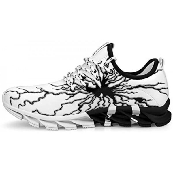 Men's Fashion Sneakers Slip On Tennis Work Shoes Non-Slip Athletic Sports Running Casual Walking Gym Shoes White - Image 2