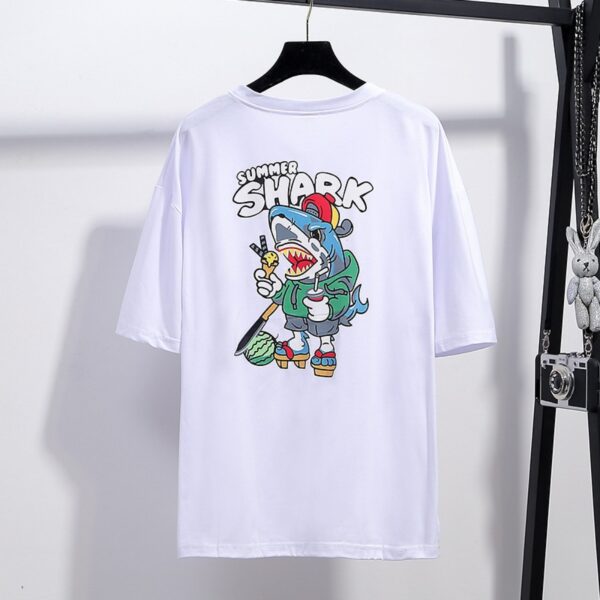 Summer New Fat Plus Size Blouse Super Large Size Women's Cartoon Printed Short-Sleeved T-Shirt - Image 4