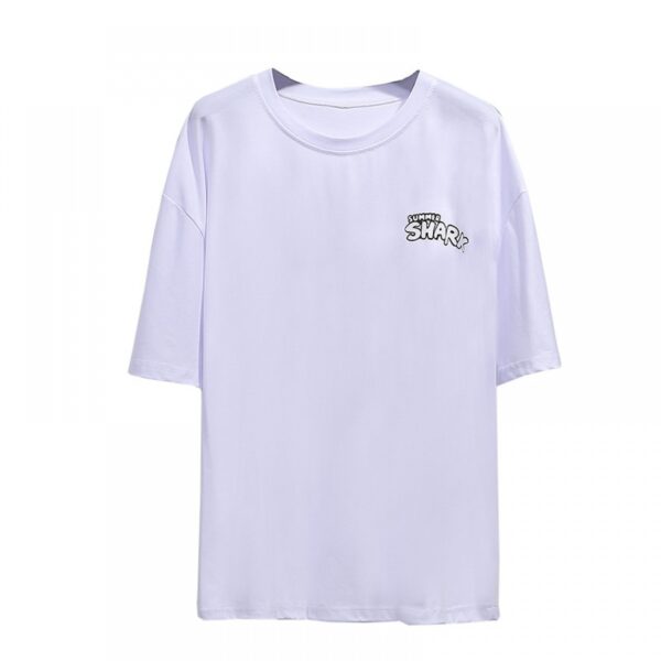 Summer New Fat Plus Size Blouse Super Large Size Women's Cartoon Printed Short-Sleeved T-Shirt - Image 5