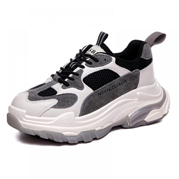 Women's  Autumn New Casual Sports Shoes Mesh Breathable Thick Sole Height-Increasing Shoes Summer Trendy Sneakers - Image 5