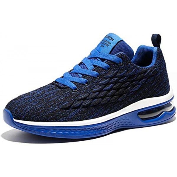 Running Shoes Men's Air Cushion Athletic Gym Tennis Shoes Sneakers Lightweight Walking Shoes Blue - Image 3