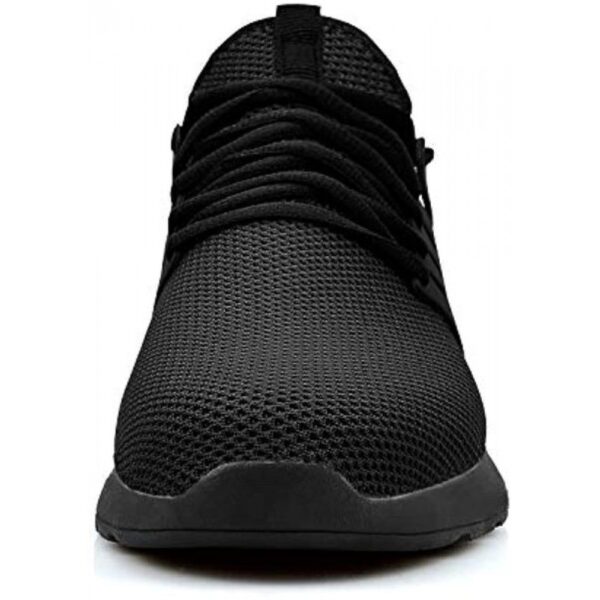 Men's Non Slip Gym Sneakers Lightweight Breathable Athletic Running Walking Tennis Shoes Black - Image 3