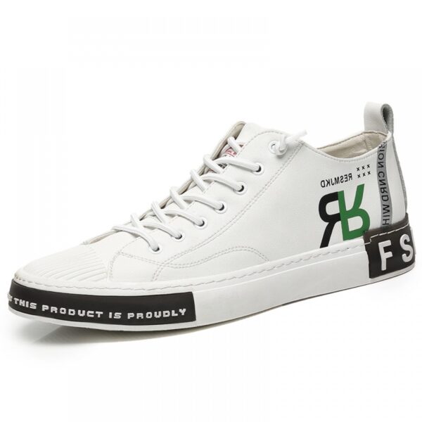 Summer Men's Board Shoes Soft Leather European Station White Shoes Men's Leather Trendy Shoes Shell Toe Daily Casual Shoes - Image 5