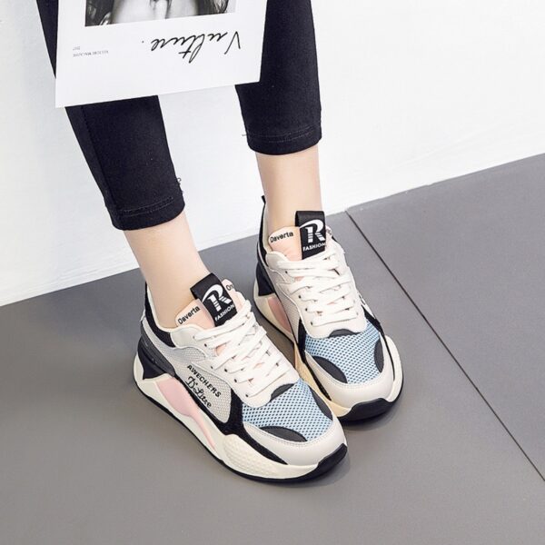 Women's New Shoes  Autumn Trend Net Shoes Breathable Thick-Soled Sports Shoes Running Shoes Casual Shoes Women - Image 3