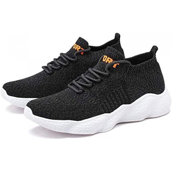 Mens Lightweight Athletic Running Walking Gym Shoes Casual Sports Shoes Fashion Sneakers Walking Shoes Black - Image 2