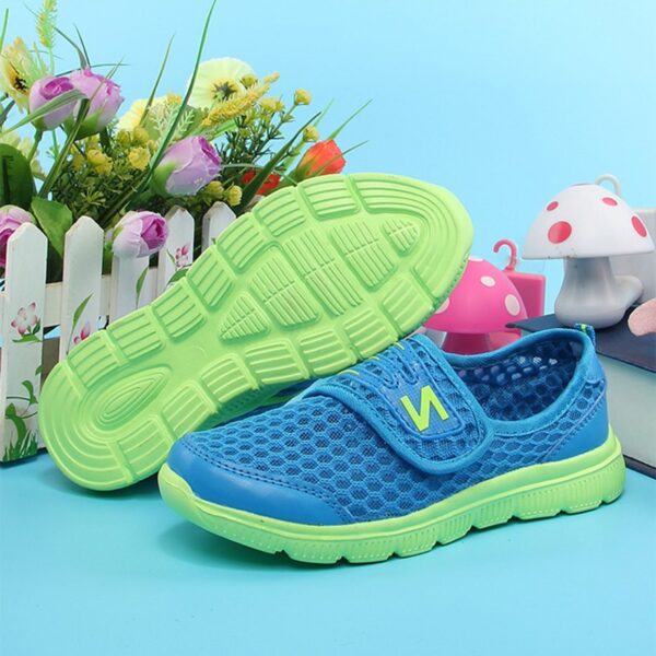 Summer Students New Children's Mesh Shoes Boys' Single Mesh Sports Shoes Girls' Breathable White - Image 3