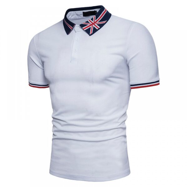 T-Shirt Men's Short-Sleeved Polo Shirts Solid Color Lapel T-Shirt Polo Shirt - Image 2