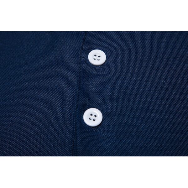 T-Shirt Men's Short-Sleeved Polo Shirts Solid Color Lapel T-Shirt Polo Shirt - Image 4