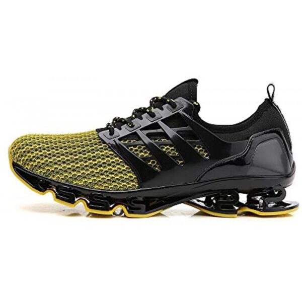 Sport Running Shoes for Mens Mesh Breathable Trail Runners Fashion Sneakers Yellow - Image 2