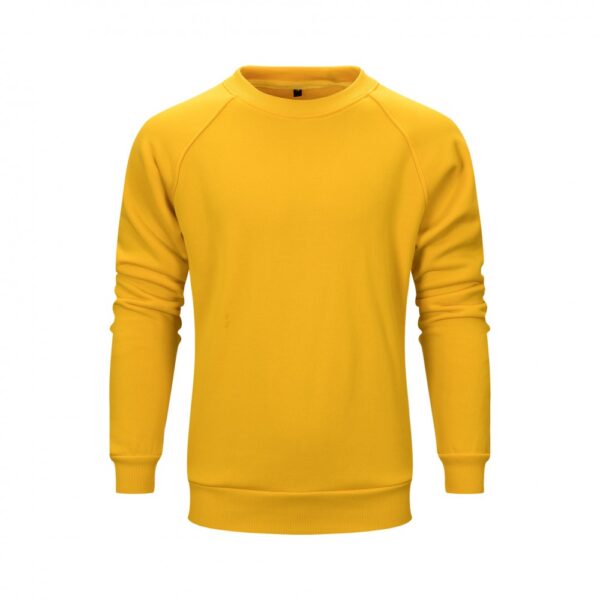 Men's Solid Color Pullover Round Neck Plus Velvet Sweater Warm Long Sleeves - Image 4