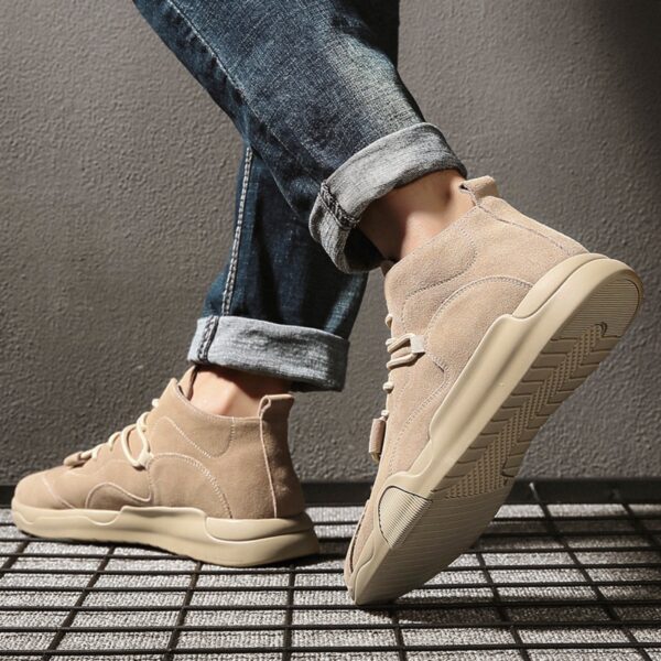 Trend Martin Boots Cow Suede Leather Men's Boots Low-Cut Tooling Boots Casual Mens Short Boots - Image 2