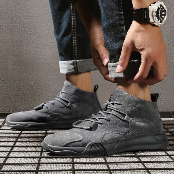 Trend Martin Boots Cow Suede Leather Men's Boots Low-Cut Tooling Boots Casual Mens Short Boots - Image 3
