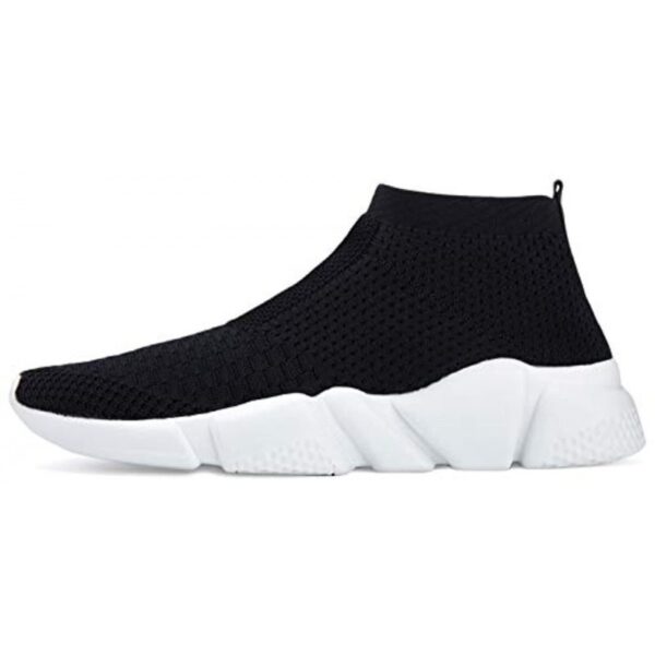 Womens Walking Shoes Mens Slip-On Sneakers Breathable Lightweight Athletic Running Shoes Black - Image 2