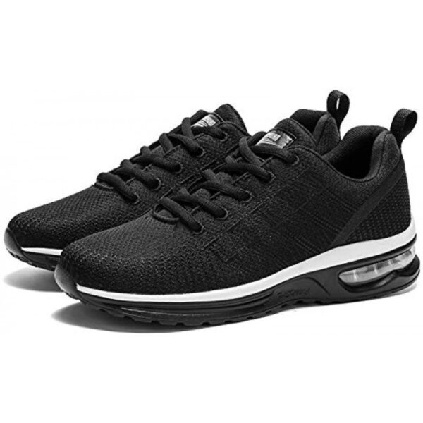 Running Shoes Men's Air Cushion Athletic Gym Tennis Shoes Sneakers Lightweight Walking Shoes Black - Image 2