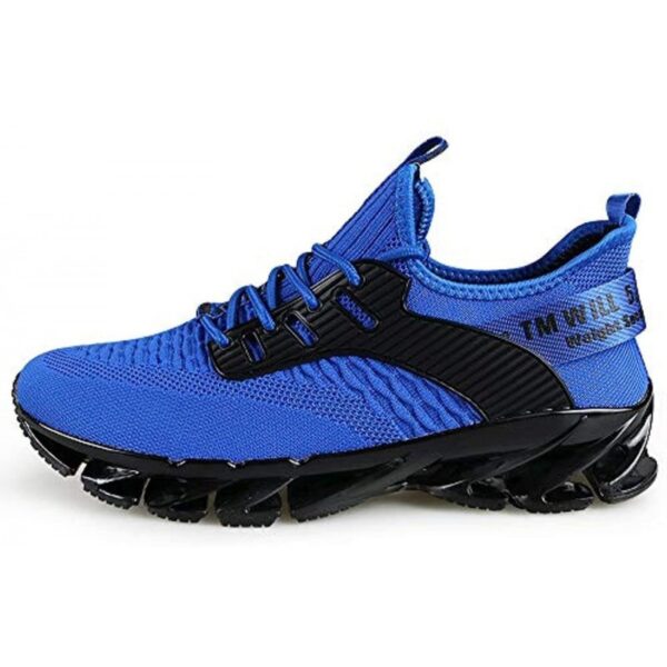 Mens Athletic Running Shoes Mesh Lightweight Sneakers Men's Gym Shoes Casual Tennis Sport Shoes for Workout Walking Blue - Image 2