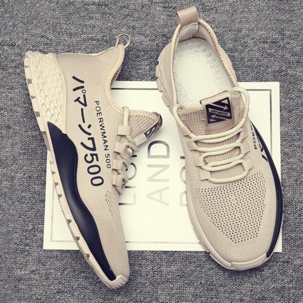 Men's Shoes Summer Breathable New Running Sports Shoes Flying Woven Mesh Trend Casual Mens Sneakers - Image 2
