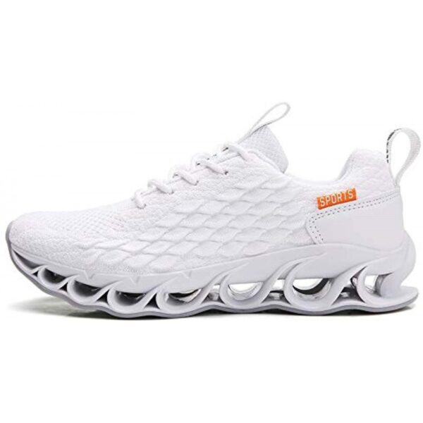 Sport Running Shoes for Mens Mesh Breathable Trail Runners Fashion Sneakers White - Image 2