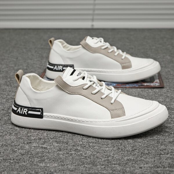 Men's Shoes Autumn Leather White Shoes Low-Top Casual Shoes Men's Trendy Shoes Sports Shoes