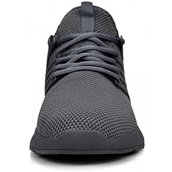 Men's Non Slip Gym Sneakers Lightweight Breathable Athletic Running Walking Tennis Shoes Grey - Image 3