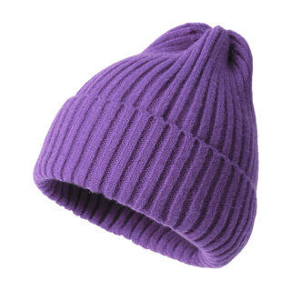 Purple Knitted Pullover Beanies