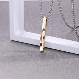 Spiral Bar Pendant Necklace